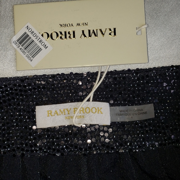 RAMY BROOK Gavin Metallic Sequin Wide-Leg Pants Sz 4 - Picture 13 of 13
